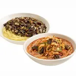 チャジャン麺+ちゃんぽん セット（香港飯店 上野店）