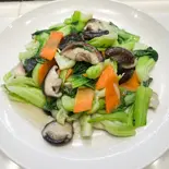 青菜と椎茸のニンニク炒め:香菇菜心（四川中華料理 - 東方紅）