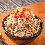 秘伝の極旨塩ダレにんにくキムチ豚丼(豚肉400g)（激盛り豚丼 メガトン 江古田店）