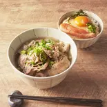 肉増しお肉135gと明太とろろ丼(大阪名物!肉吸い「千日屋」 浅草店)