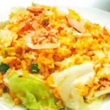 レタスと鮭チャーハン/Salted fish fried rice(中華料理 龍門)