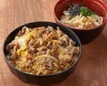 牛とじ丼とミニうどん(冷) Beef Omelette Rice Bowl & Mini Udon (Cold)(丼とミニうどん 狸)