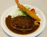 ハンバーグとエビフライセット（洋食屋ハル）