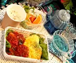具だくさんの煮込みハンバーグ（Asian cafe Heart）