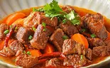 牛バラ肉の醤油煮/红烧牛腩（桂林米粉麺 米道）