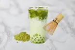 【もちもち食感】白玉 抹茶ミルクティー Shiratama Matcha(しっとりパンケーキ 恋するスフレ 天神店)