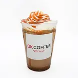 キャラメルラテ（アサイーボウルとハンドドリップコーヒー okcoffee難波店 オーケーコーヒー）