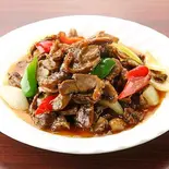 豚バラ肉とピーマンの炒め(尖椒护心肉)(チャイナ厨房 亀戸駅前店)
