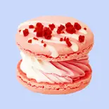 いちごミルクマカロンStrawberry Milk Macaron（韓国風カフェ ジャイアントコーヒー Korean style café GAIANT COFFEE[자이언트 커피]）