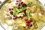高菜と白身魚の四川風鍋(水煮酸菜鱼)（四季香上野店）