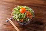 【並盛】ネギ玉チャーシュー丼 Spring Onion ＆ Egg ＆ Chashu Rice Bowl（究極のチャーシュー丼 豚太郎 日比野店）