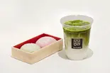 大福2個＆静岡県産オーガニック特選抹茶ラテセット Two Daifuku And Organic Matcha Latte In Shizuoka（オーガニック日本茶と畳カフェTEA TATAMO！ 札幌狸小路店）