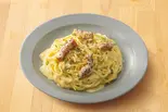 110.厚切りベーコンのクリームパスタ（鎌倉パスタ 町田東急ツインズ店）