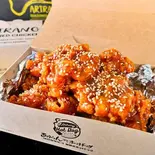 ②.ありらん辛ヤンニョムチキン(300g)정말정말매운양념치킨Spicy Yangnyeom Chicken (7個)season taste（アリランホットドック 浅草）