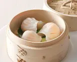海老蒸し餃子(3個)（店内炊き上げ おかゆ専門店 粥餐庁(かゆさんちん) 新宿京王モール店）