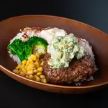 女性にオススメ！アボマヨハンバーグBOX(ハンバーグ120gライス200g)（赤身肉ローストビーフとハンバーグ The Roast Beef Tokyo 久米川店 ローストビーフトーキョー）