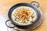 3種キノコと若鶏のチーズパエリア（スペインバルmassa）