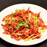 豚肉細切りと香菜の辛口炒め（永利 池袋西口店）