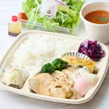 鶏ムネ肉のコンフィ ~テリヤキソース~(スープ、サラダ付き)（Iron Base）