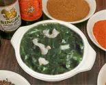 エビとほうれん草のカレー Shrimp ＆ Spinach Curry（アジアン料理 チャンダニ）