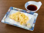 キス天(野菜つき) Sillago Tempura (Comes with Vegetables)（そば処 海老民本店）