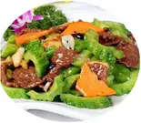 ゴーヤと牛肉の炒め(苦瓜炒牛肉)（中華料理 玉仙楼 大塚店）