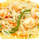 芝海老とエノキの炒め/Savteed mushroom and shrimp(中華料理 龍門)