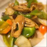 ホルモンの四川風炒め（中華食府金悦）