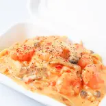 エビとキノコのトマトクリームソース（できたてイタリアン ルーチェ LUCE）