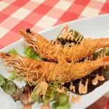 天使の海老のカダイフ揚げ Kadaif-Fried Angel Shrimp（ふれんち食堂UMEYA）