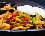 小炒肉便当  湖南風回鍋肉弁当（湘味食府）