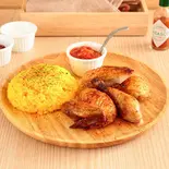 超お得なローストチキンスペシャルセット(4ピース、ライス、サルサソース)special set (4 pieces, rice, salsa sauce)（【油不使用のローストチキン】JOY ROASTER(ジョイロースター)）