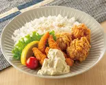 唐揚げ(3個)＆ミニエビフライ(4尾)弁当（二段仕込み唐揚げ『鶏の福』 天神西通り店）