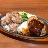 肉汁たっぷりハンバーグ＆サイコロステーキ（HERO'S ステーキハウス 調布店）