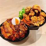 【シェアセットI】①十勝の豚丼(お肉180g)＆②からあげ丼(からあげ10個)（豚丼専門店 会心の肉撃 総本店）