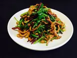 パクチー豚細切りピリ辛炒め（中華料理上海亭 木場店）