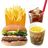 【ディナーセット】たまてりバーガーTeriyaki Burger with Egg  Dinner Set（ゼッテリア ZETTERIA 福岡新天町店）