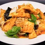 揚げ豆腐の四川風炒め（聚楽飯店）