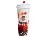 イチゴラテ(黒糖タピオカなし) Strawberry Latte (Without Brown Sugar Tapioca Pearls)（茶之恋 台湾タピオカ専門店）