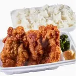 スタミナ醤油唐揚げ弁当 (5個入り)soy sauce fried chicken 5pieces with race（鹿島田あげもん屋ぶんご）