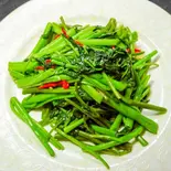 クーシンサイ炒め(炒空心菜)（東京穆斯林飯店 ムスリム飯店）