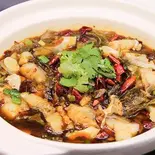 魚肉と四川風の漬物煮込み（聚楽飯店）