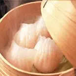 蒸しエビ餃子【蒸虾饺】(中華料理 聚楽園)