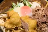 【おすすめNo.2】鶏天牛肉温玉カレーうどん(醤屋万吉のうどん)