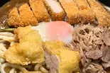鶏天牛肉温玉カツカレーうどん(醤屋万吉のうどん)