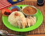 チキンカリー＆マレーシア鶏飯コンビ(蒸し)Chicken Curry ＆ Malaysian Chicken Rice Combo（マレーシア屋台料理 ちりばり 五反田本店）