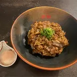 和牛丼+温泉たまご（黒毛和牛丼ぶり専門店 和牛丼 弥勒みろく）