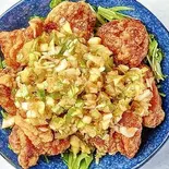 「油淋鶏(ユーリンヂィ)」上海香味ダレ（麻婆豆腐TOKYO 福岡 西新店）