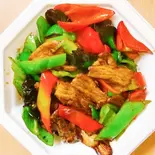 豚バラと辛ピーマンの炒め（中華料理 劉記）