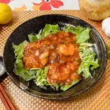 海⽼のチリソース煮 Shrimp Stewed in Chili Sauce（中華料理ドラゴン）